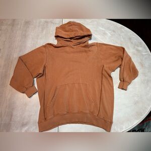 Aerie Orange Distressed Hoodie